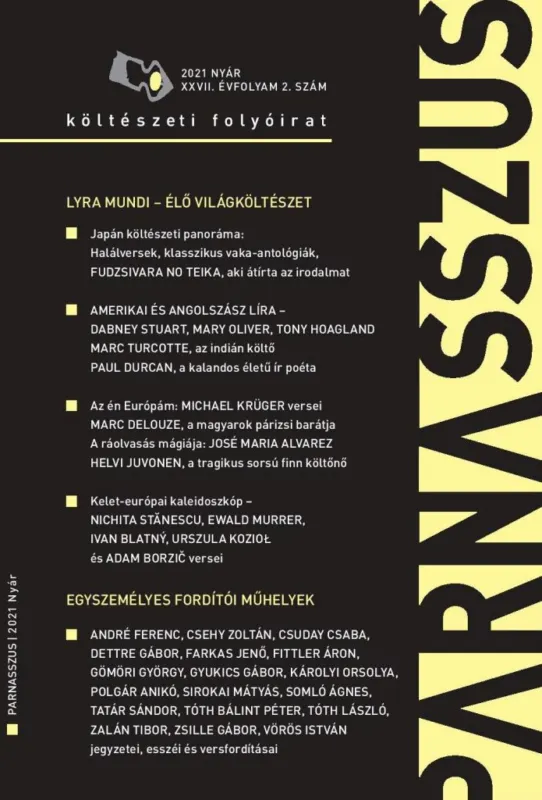 Parnasszus költészeti folyóirat 2021. nyár Vásárlói kedvenc
