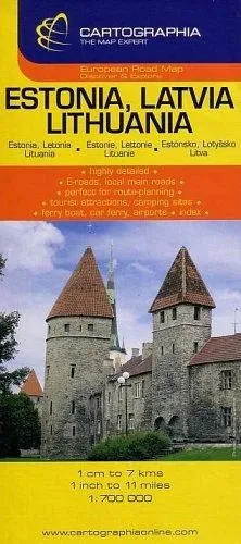 Észtország Lettország, Litvánia autóstérkép 1:700 000 - Európai autótérképek Legkelendőbb
