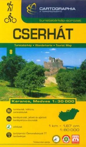Cserhát +Karancs, Medves turistatérkép 1:60.000 Azonnali szállítás