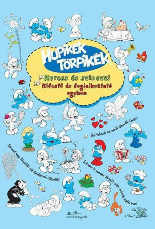 Szuper akció Hupikék törpikék - Keress és színezz! Kifestő és foglalkoztató egyben