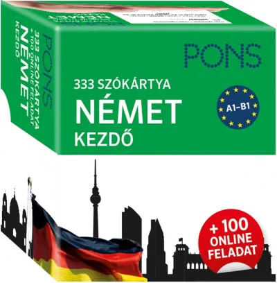 PONS 333 szókártya Német kezdő + 100 online feladat - Kezdő és újrakezdő nyelvtanulóknak Újdonság