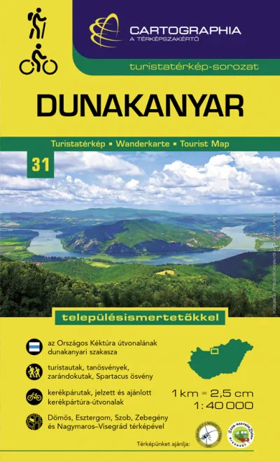 Szuper ajánlat Dunakanyar turistatérkép - 1:40000 - településismertetőkkel