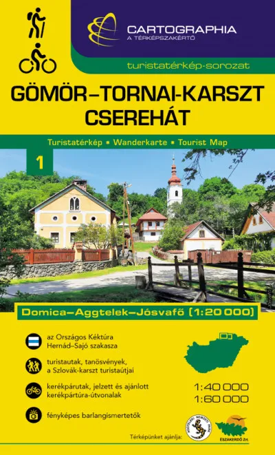 Gömör-Tornai-Karszt, Cserehát turistatérkép - Domica-Aggtelek-Jósvafő Gyors szállítás