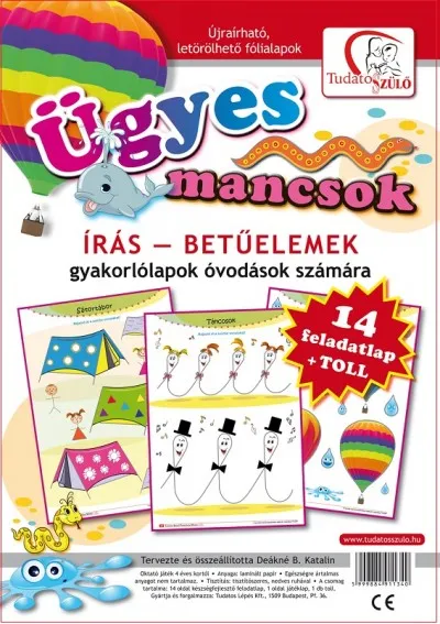 Árcsökkenés Ügyes mancsok - Újraírható gyakorlólapok óvodások számára - Írás - betűelemek