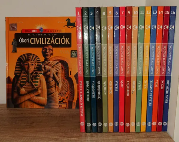 Vedd meg online A Kossuth Kiadó Nagy Civilizációk című könyvsorozatának mind a 16 kötete + ajándék Ókori cilizációk:1. kötet - Inkák és az andoki kultúrák 2. kötet - Ókori Egyiptom 3. kötet - Mezopotámia 4. kötet - Ókori görögök (a