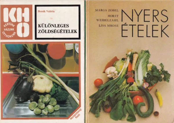 Legkelendőbb 4 db Szakácskönyv: Nyers ételek, Isteni ízek, Különleges zöldségételek, Saláták.