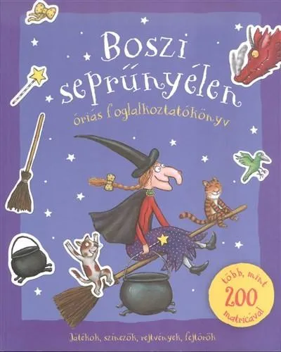 Expressz kézbesítés Boszi seprűnyélen - Óriás foglalkoztató /Játékok, színezők, rejtvények, fejtörők