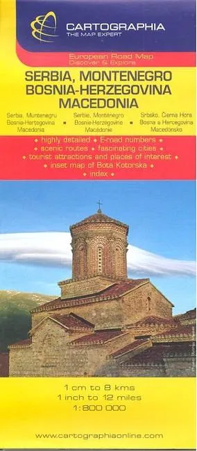 Rendeld meg most Szerbia, Montenegró, Bosznia-Hercegovina, Macedónia, Koszovó térkép (1:800 000) /Európai autótérképe
